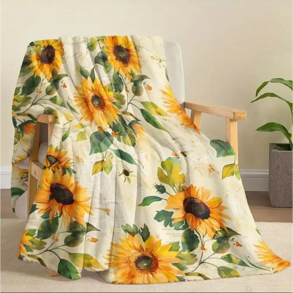 💐Super Soft Lightweight Sunflower Fleece Blanket 50